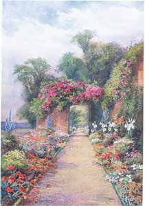 A Summer Evening, from The Gardens of England: In the Southern and Western Counties Published by The Studio, 1907 by Lilian Stannard